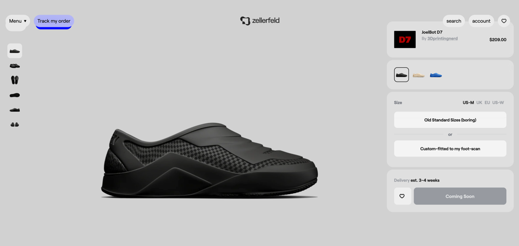The D7: 3D Printed Shoes - exhibit image 1