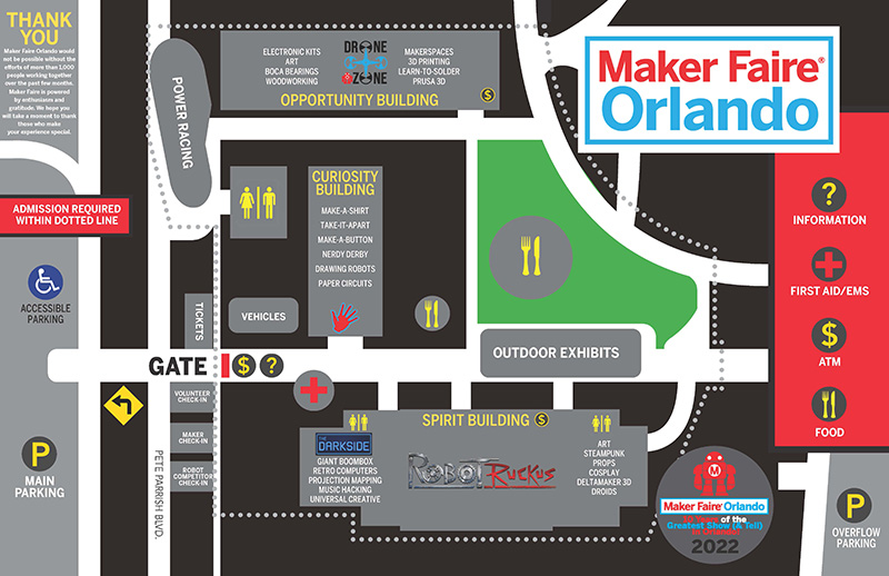 Maker Faire Orlando 2022 event program page 1