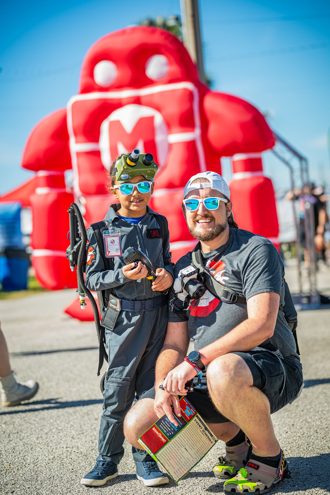 Family cosplaying at Maker Faire